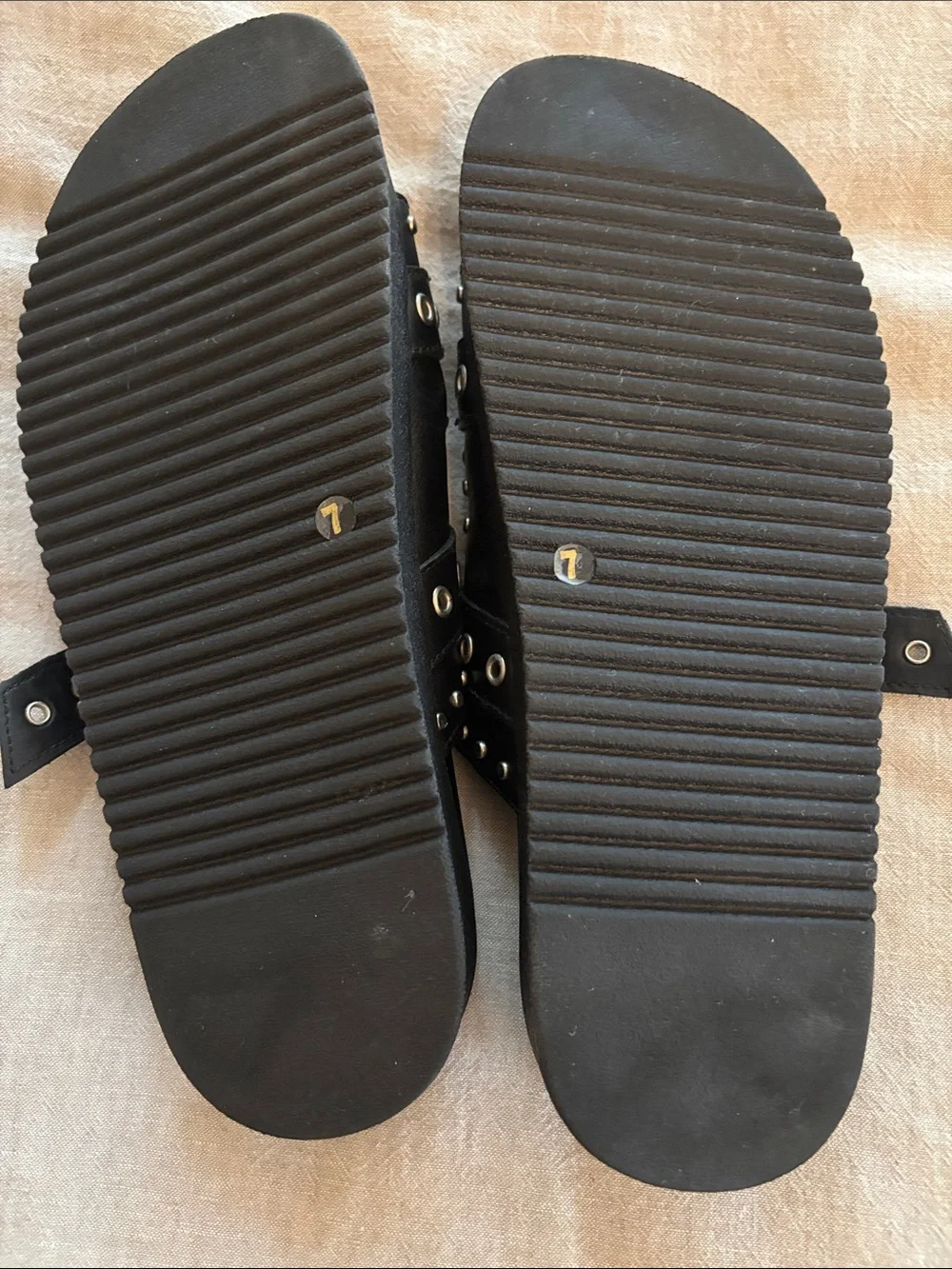 Steve Madden Black Studded Double-Buckle Slide Sandals
